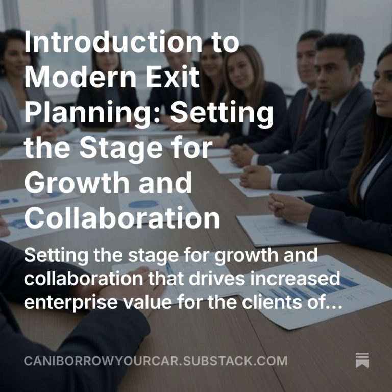 Read more about the article Introduction to Modern Exit Planning: Setting the Stage for Growth and Collaboration