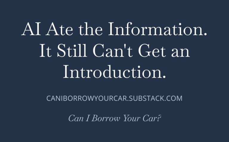 Read more about the article AI Ate the Information. It Still Can’t Get an Introduction.